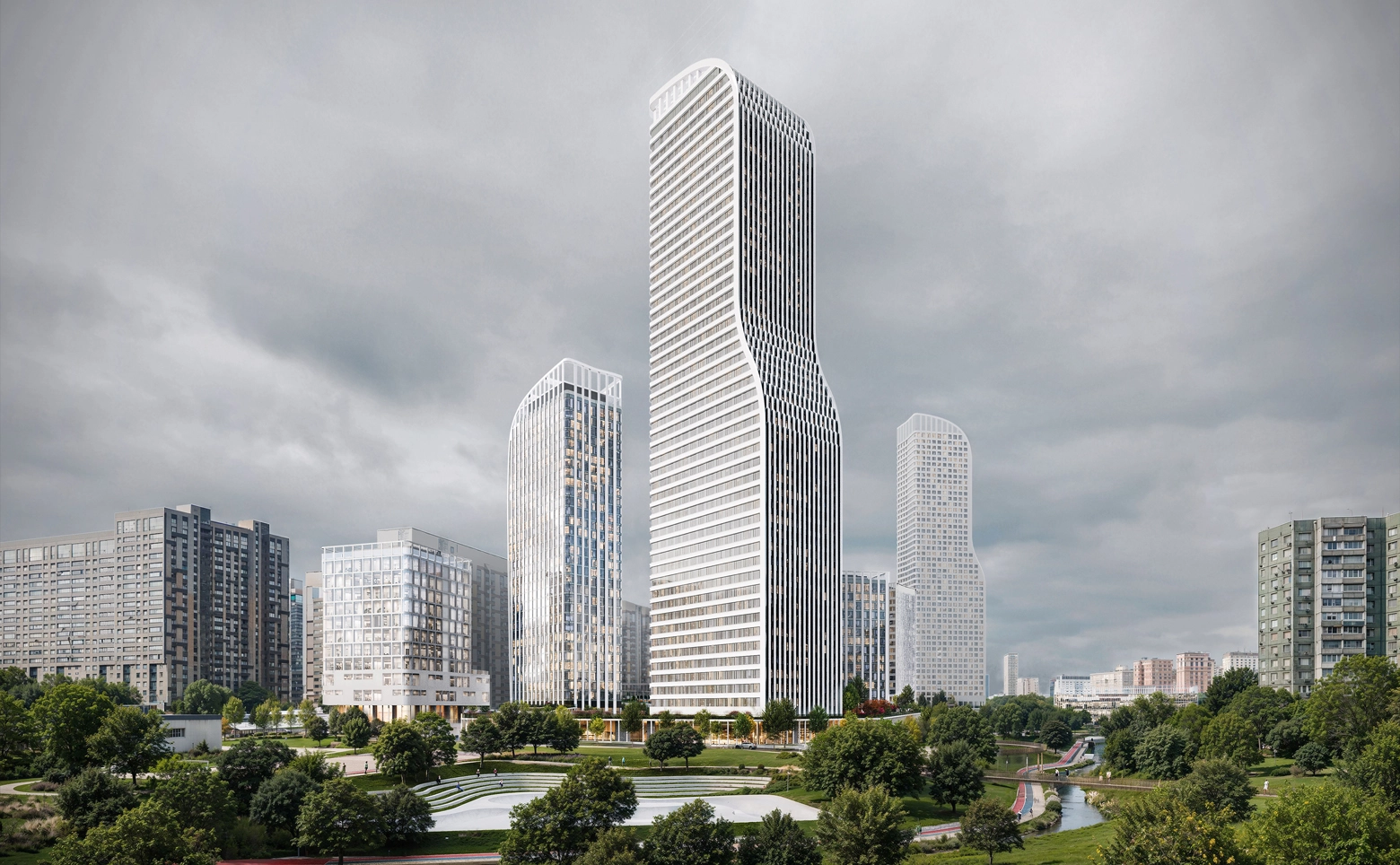 ЖК АФИАЛЬТ в городском окружении